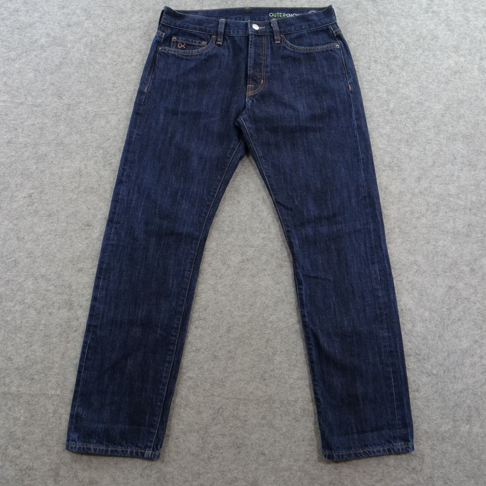Outerknown Jeans Mens 32 Blue Dark Wash S.E.A. Straight Leg Selvedge Cotton
